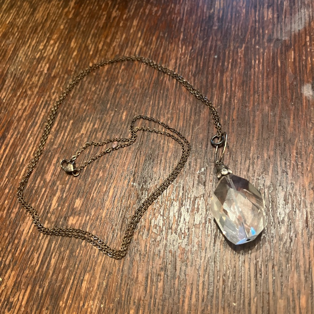 Silver Crystal Pendant Necklace
